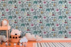 Vliestapete Kinder Blumen Tiere Weiß Bunt 38120-1 -Haus Dekoration Vliestapete Kinder Blumen Tiere weiss bunt 38120 1 63208431 1