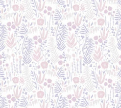 Vliestapete Kinder Floral Blumen Lila Rosa Weiß 38118-1