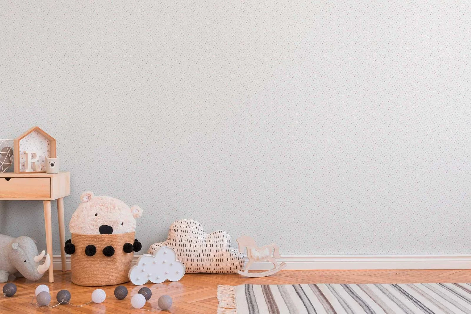 Vliestapete Kinder Herzen Rosa Grau Beige 38124-1 5 Vliestapete Kinder Herzen Rosa Grau Beige 38124-1 – Bild 3