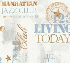 Vliestapete Manhattan Kupfer Blau Metallic 36812-1