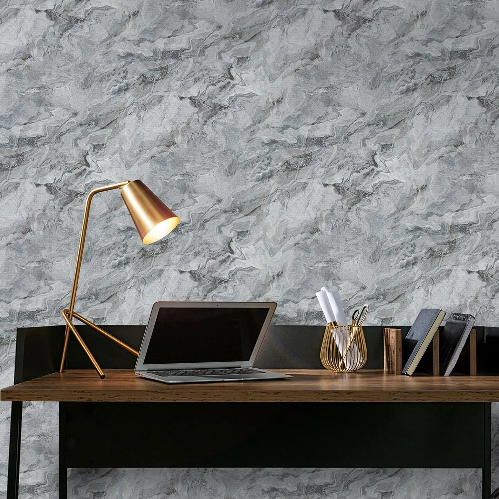 Vliestapete Marmor Optik Grau Silber Metallic 10318-47 7 Vliestapete Marmor Optik Grau Silber Metallic 10318-47 – Bild 5