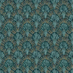 Vliestapete Pfauenfedern Grün Blau Gold JF3001 Grandeco