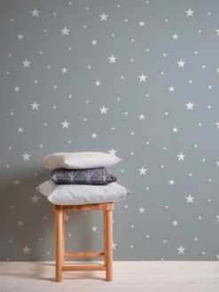 Vliestapete Sterne Glow In The Dark Graublau 32440-3 -Haus Dekoration Vliestapete Sterne Glow In The Dark graublau 32440 3 170018 5