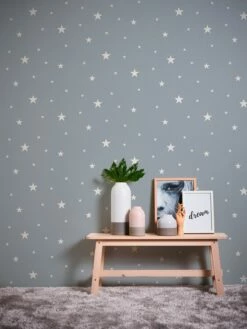 Vliestapete Sterne Glow In The Dark Graublau 32440-3 -Haus Dekoration Vliestapete Sterne Glow In The Dark graublau 32440 3 170018 6
