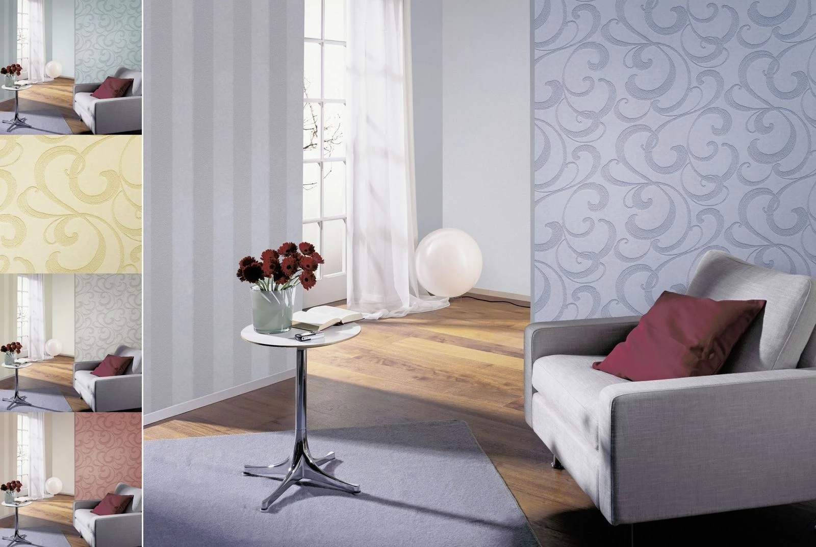 Vliestapete Streifen Weiss Patent Decor 3D 9437 4 Vliestapete Streifen Weiss Patent Decor 3D 9437 – Bild 2