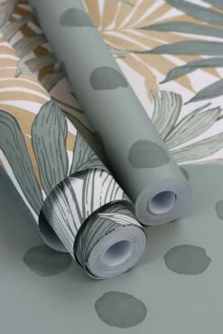 Rasch Tapete Landhaus Stil Palmen Olivgrün 252651 -Haus Dekoration rasch Tapete Landhaus Stil Palmen Gruen 252651 63212662 5